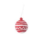 Julhänge Ornament, Classic, red/white