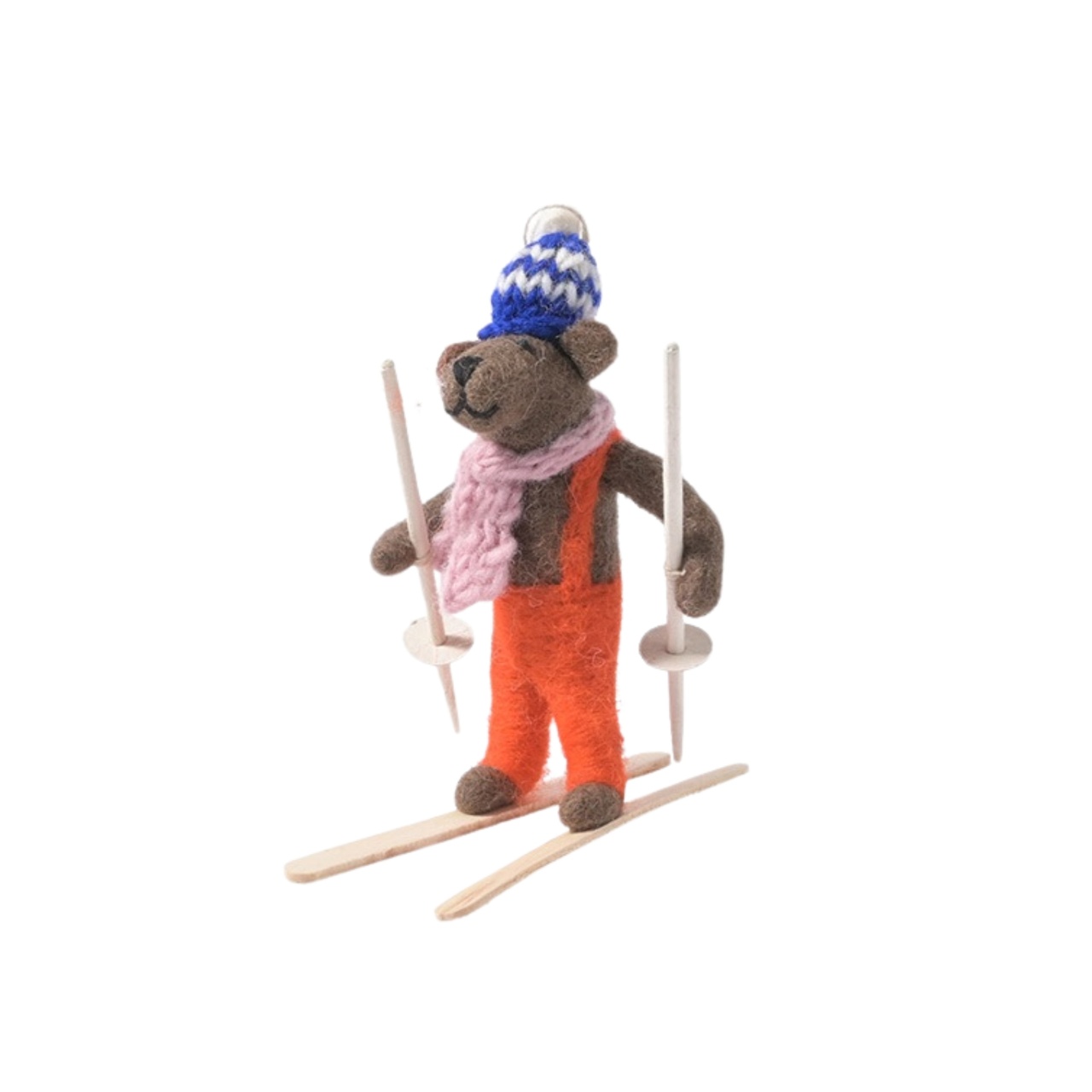 Julhänge skiing bear, sune