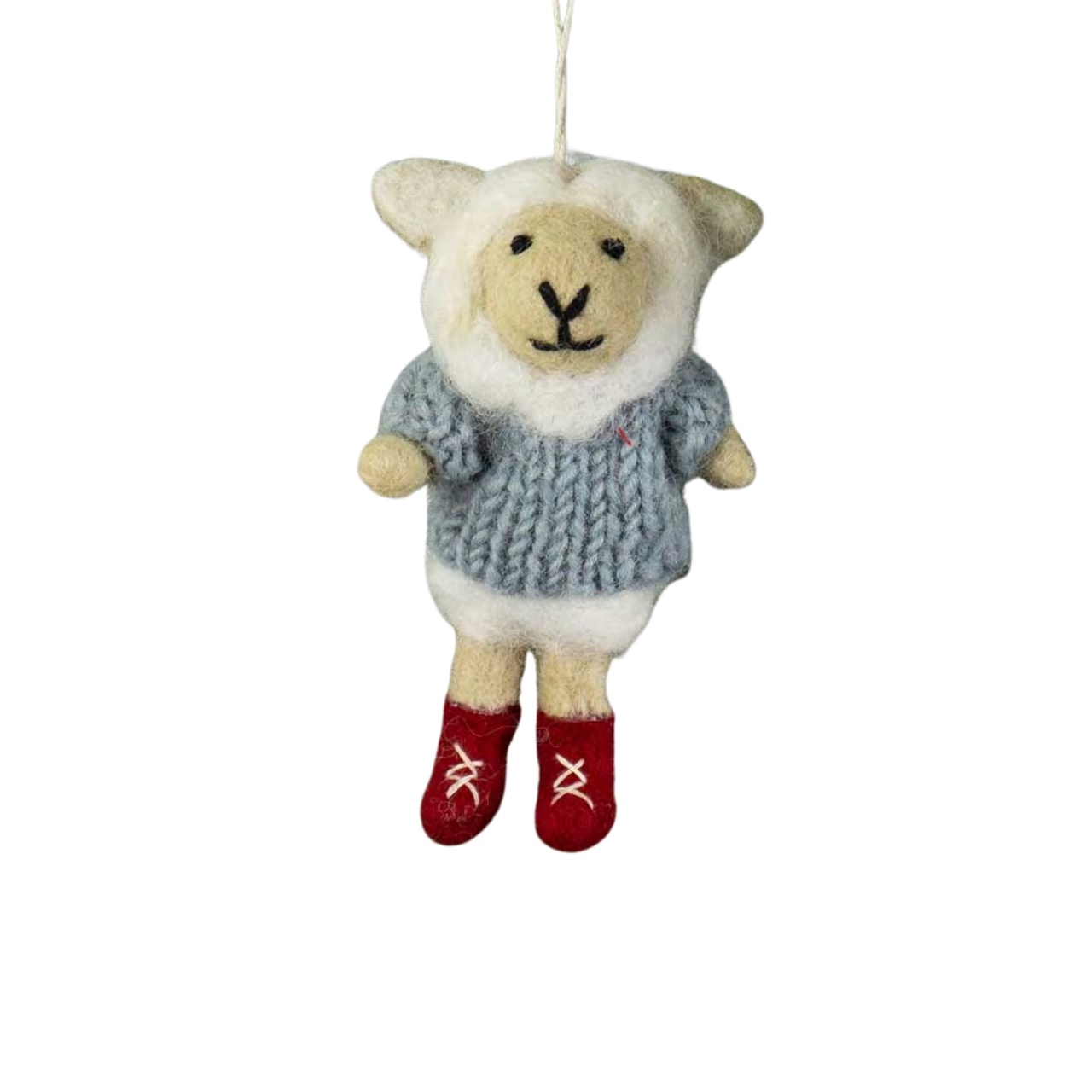 Julhänge Sheep in red Boots