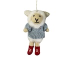Julhänge Sheep in red Boots
