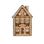 Ljuslykta Pepparkakshus Mörkbrun