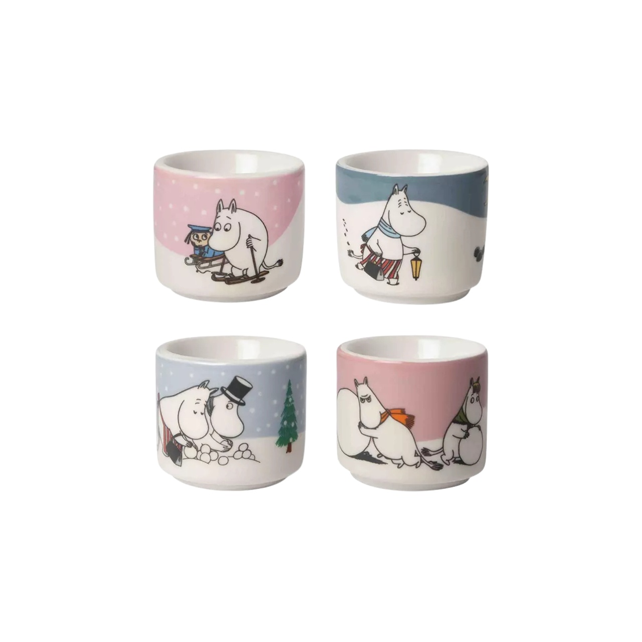 Äggkoppar Mumin Vinter 4-Pack Multi
