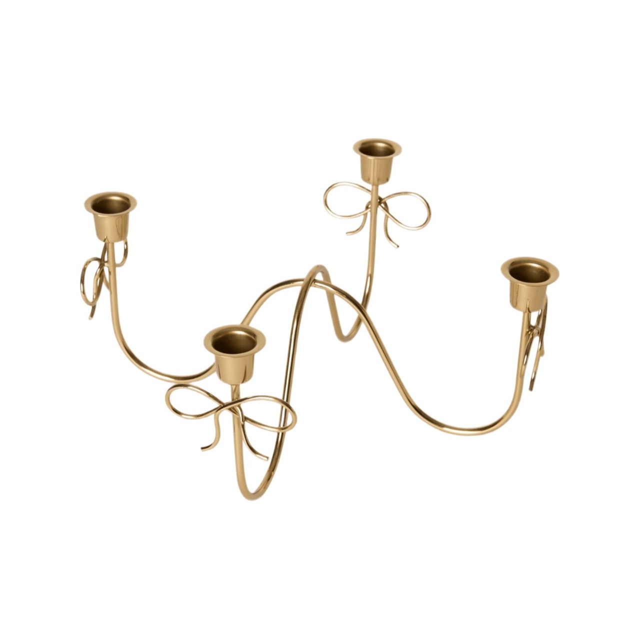 Adventsljusstake Bow Guld