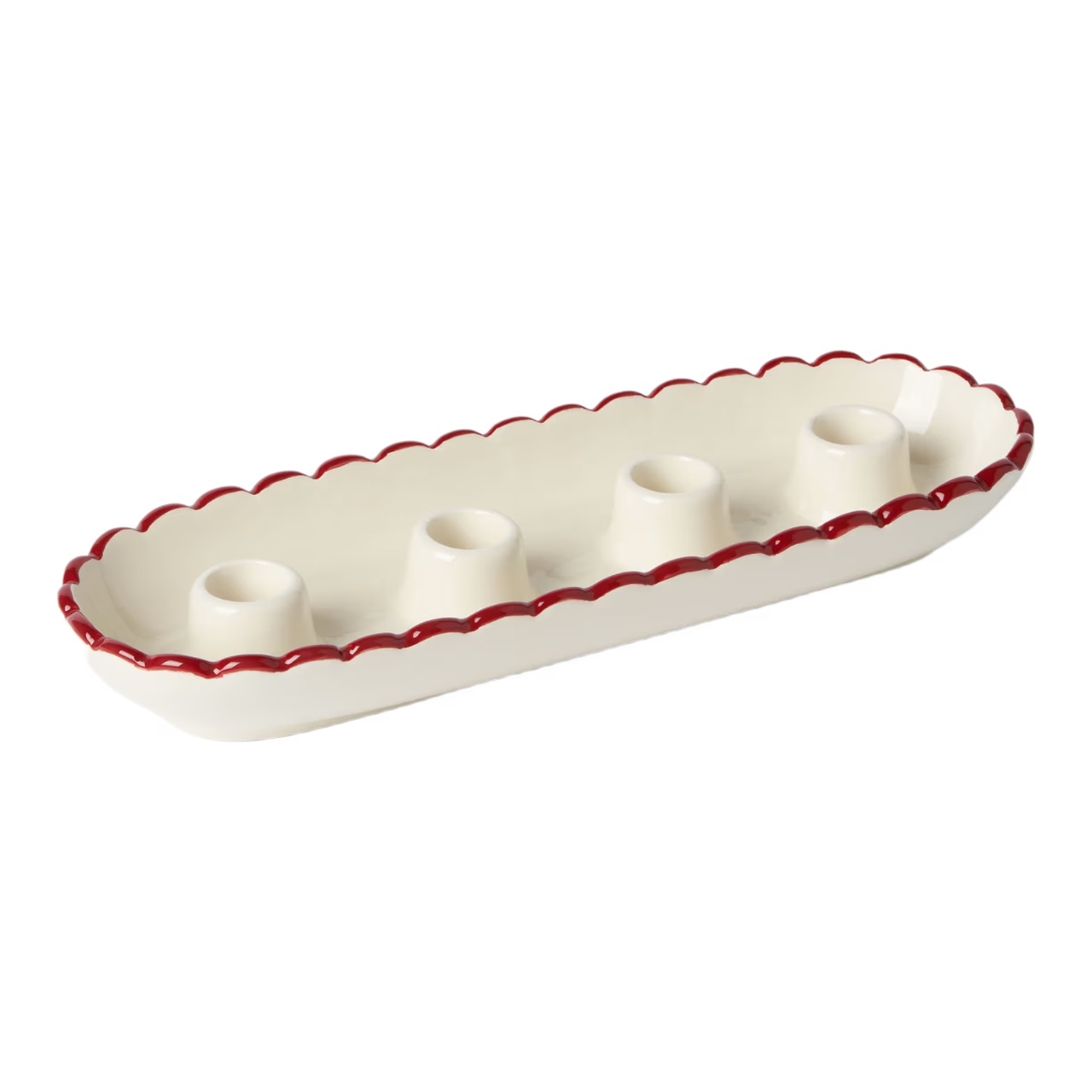 Adventssljustake Scallop Vit