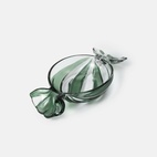 Glasskål Karamell 25x15 cm grön