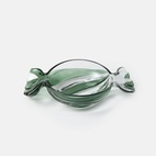 Glasskål Karamell 25x15 cm grön