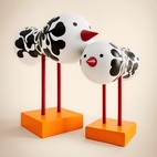 Birds 1967 Mini No.3 Svart/Vit