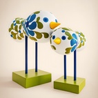 Birds 1967 Mini No.7 Blå/Grön