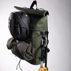 Ryggsäck Pannier rolltop (incl 2 carabiners ) grön